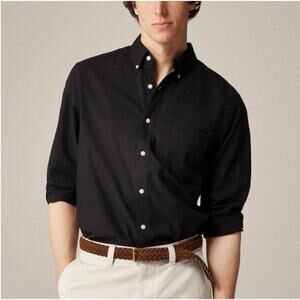J. Crew Broken-in organic cotton oxford shirt in Black NWT size Medium